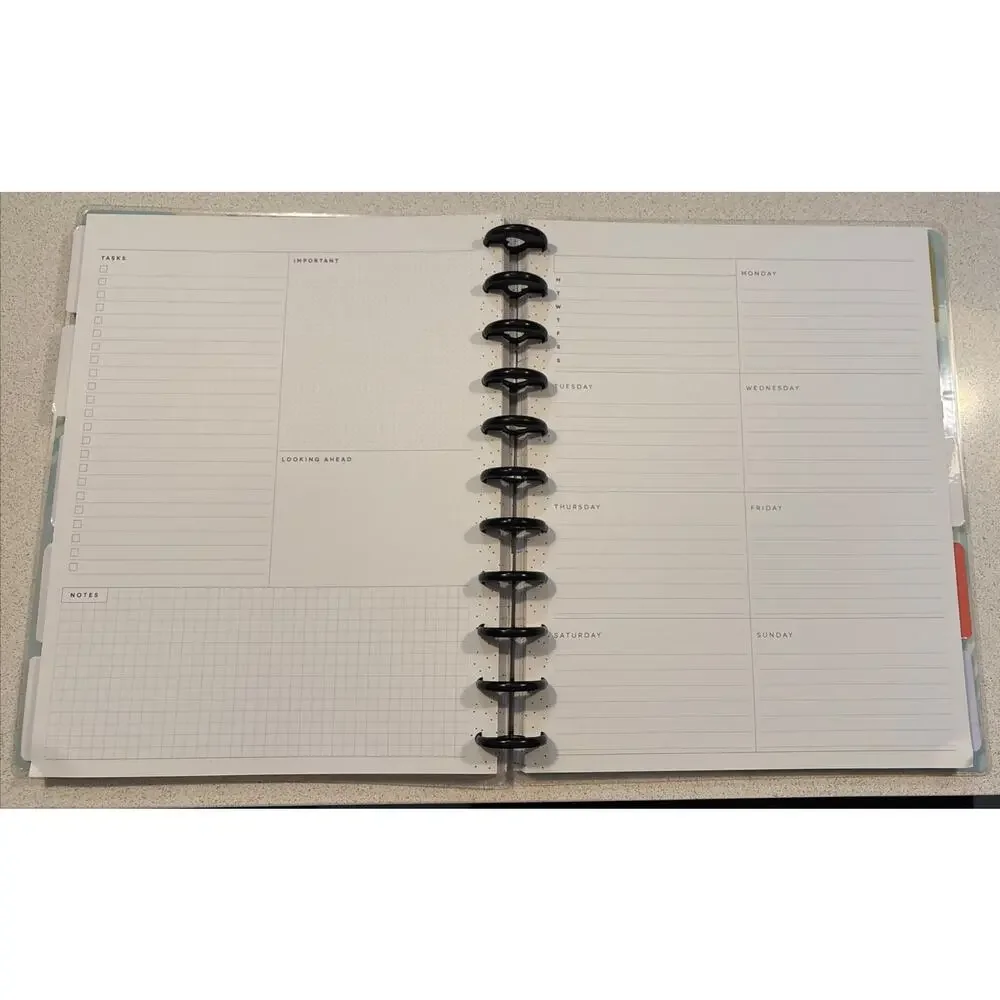 New The Happy Planner Set Big Planner Notebook Golden Florals W/bonus Cover